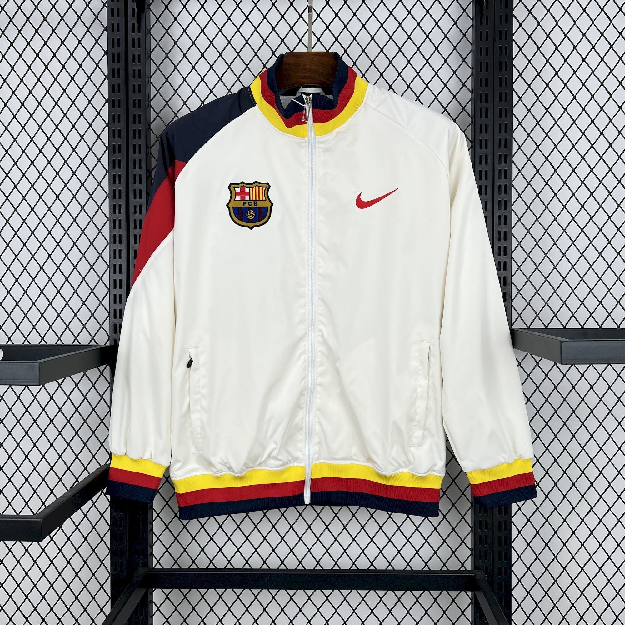 Barcelona 25/26 Windbreaker Jacket | White | All Sizes